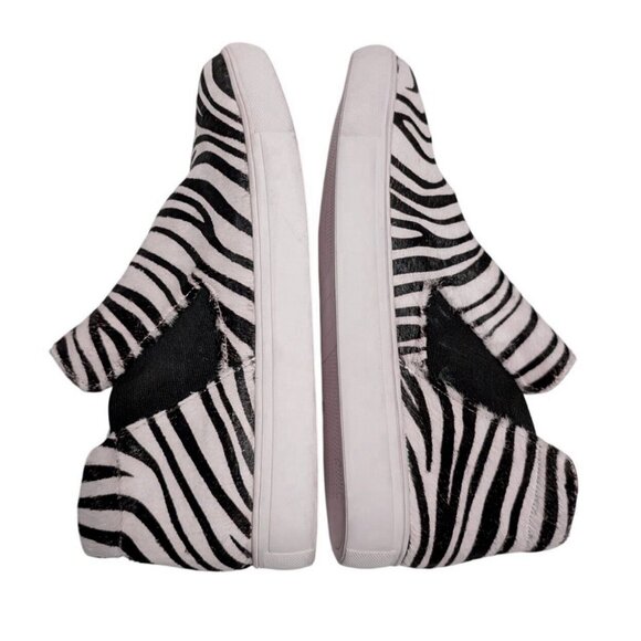 Coconuts Matisse Women's Harlan Zebra Slip-On Sneakers Size 10 Leather Calf Hair - Picture 5 of 9